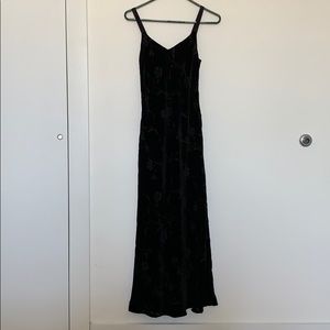Size 0 Black Maxi Dress with floral detail